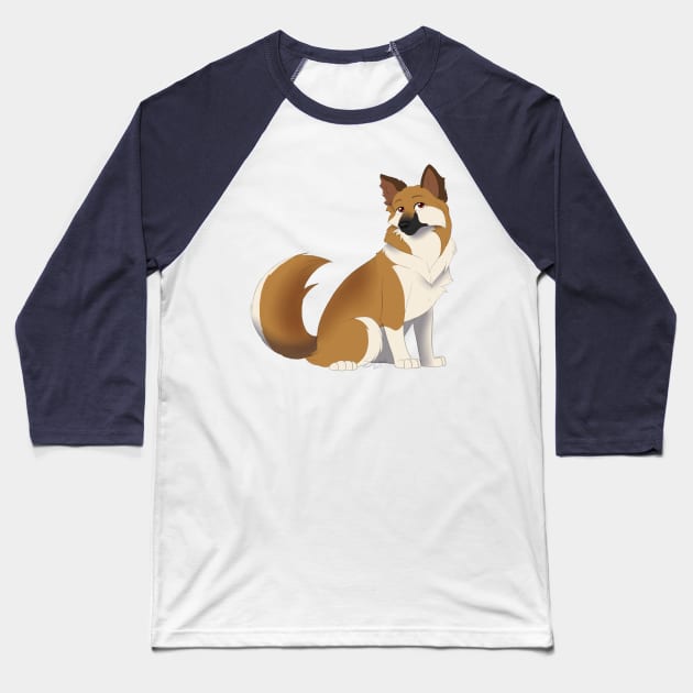 Icelandic Sheepdog Baseball T-Shirt by SkyBlueArts